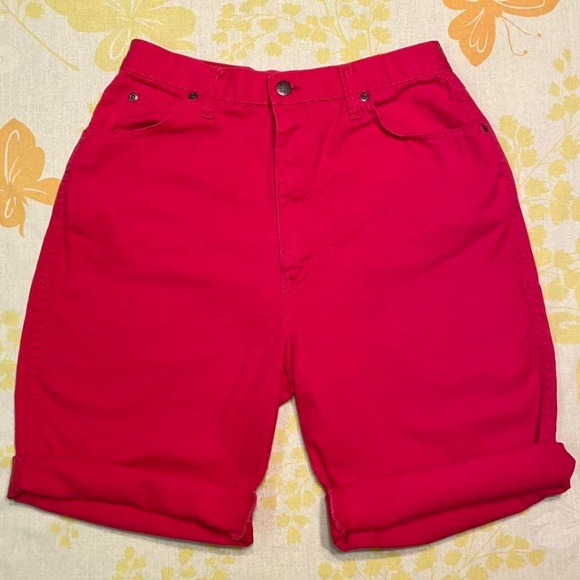 Vintage 90s red Congo Trader high waisted denim shorts 🌟 - Picture 1 of 7